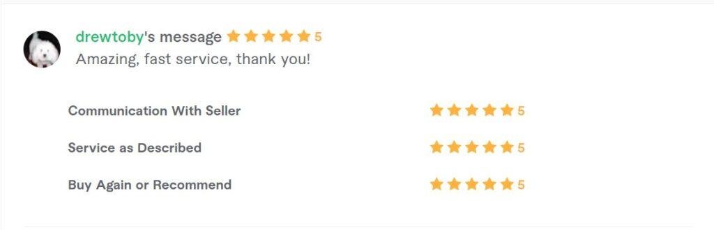 Fiverr client review screenshot