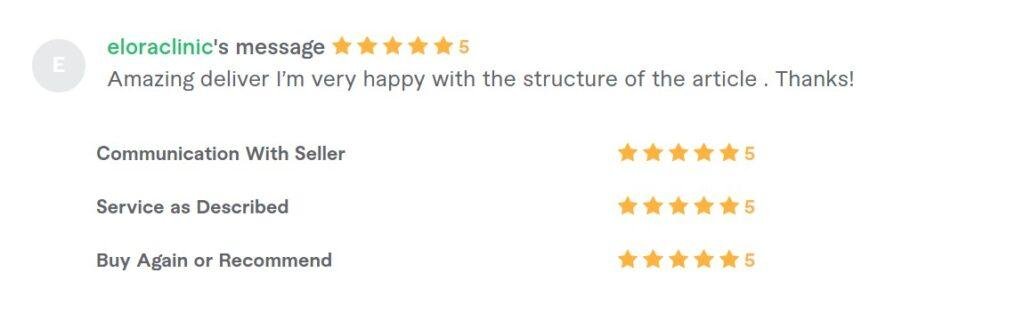 Fiverr client review screenshot