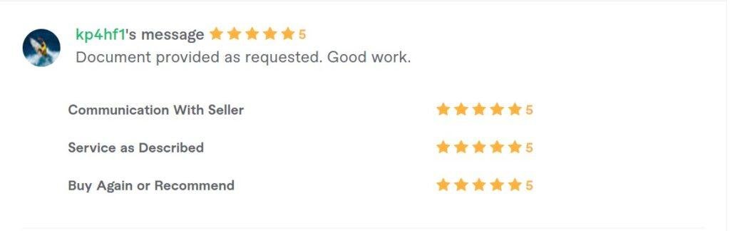 Fiverr client review screenshot