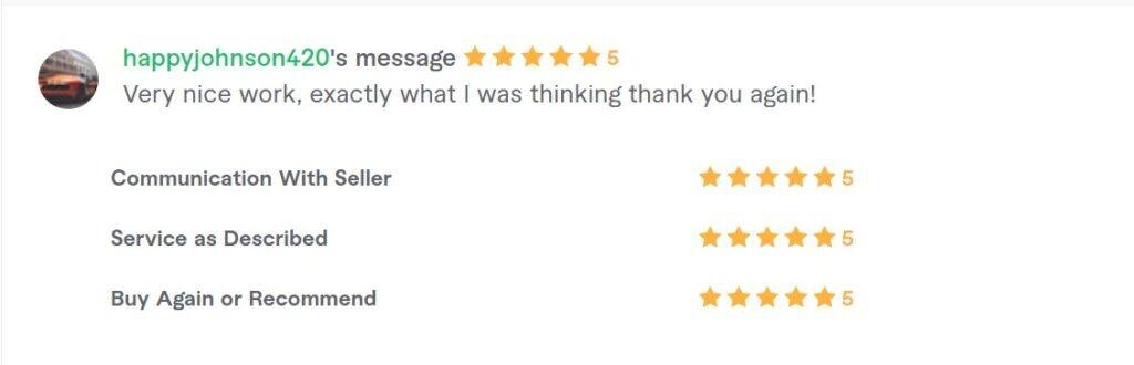 Fiverr client review screenshot